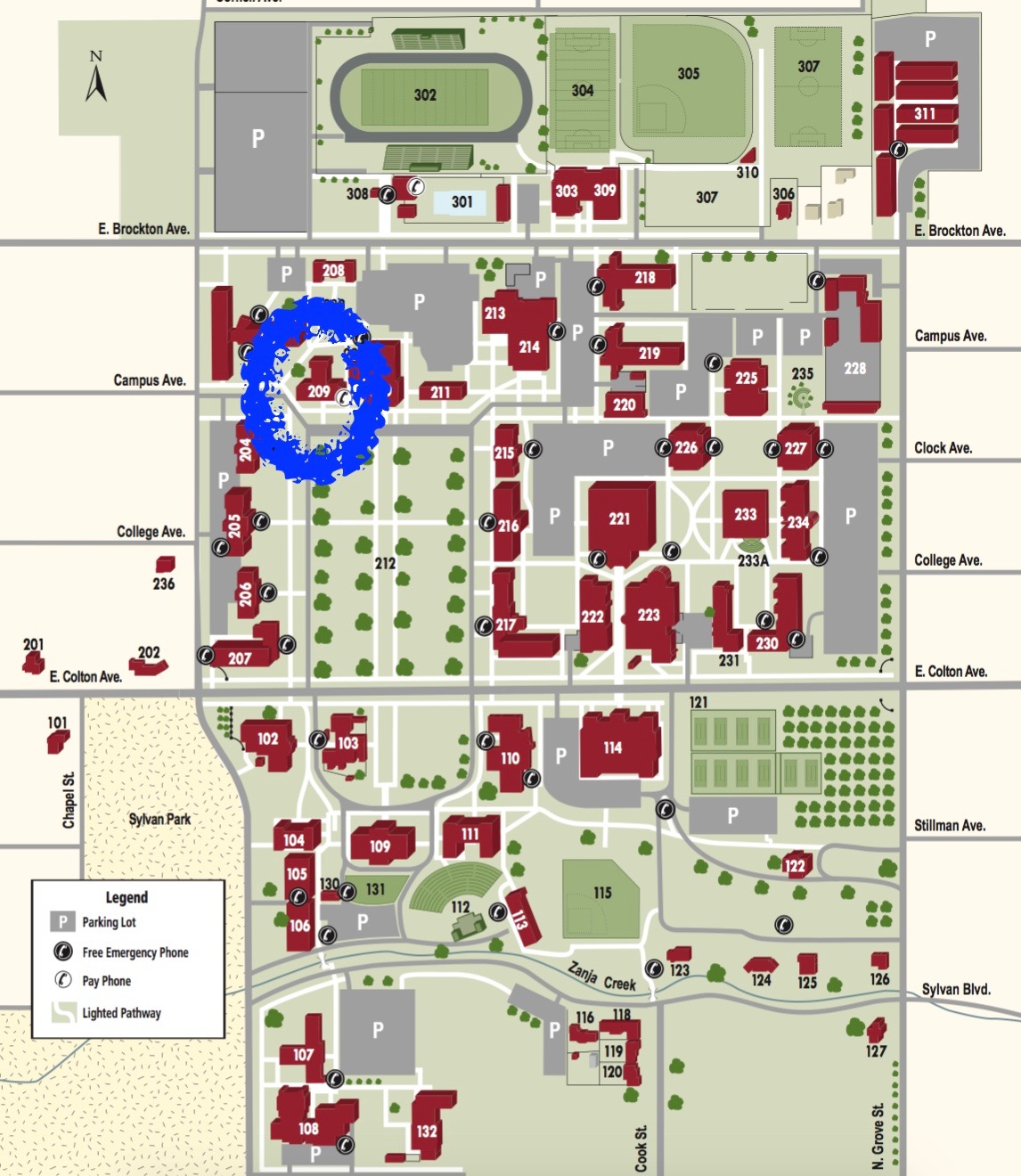 University Of Redlands Campus Map Map